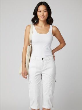 Style & Co. White Lightweight  Cargo capris size 12